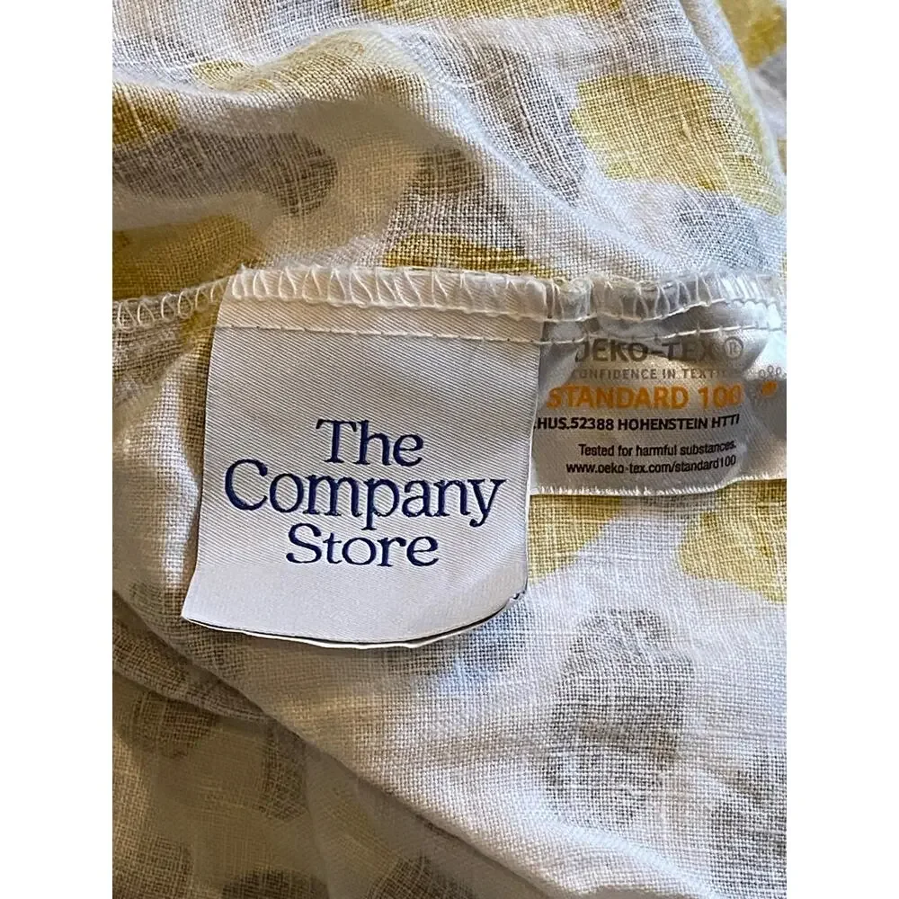 The Company Store 100% Linen Queen Fitted Sheet, Gray & Gold Abstract Cheetah